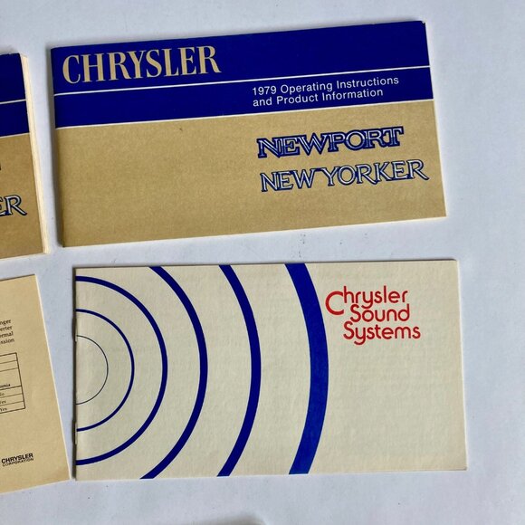 1979 Chrysler Newport New Yorker Operating Instructions Manual & Sound Systems - Picture 3 of 6